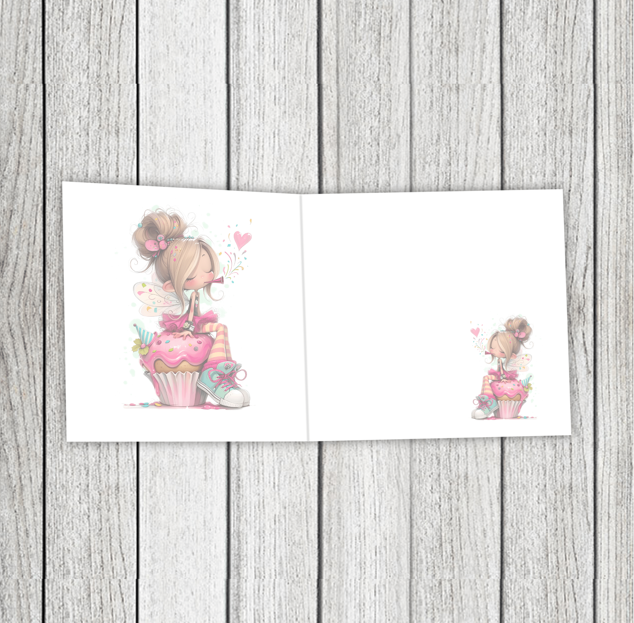 Cupcake Fairy Female Birthday Card - Image 2