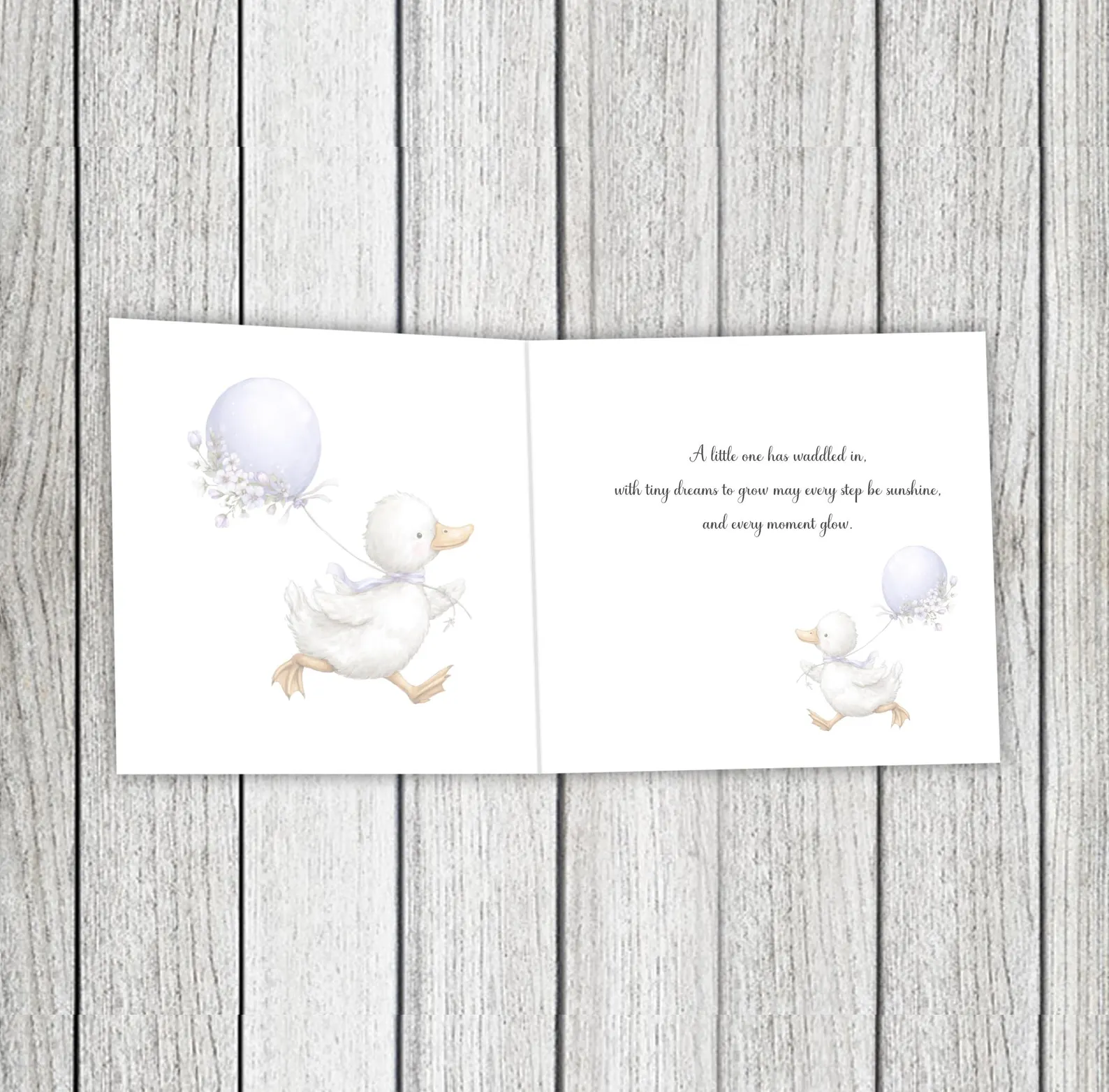 Cute Duckling New Baby Card - Image 5