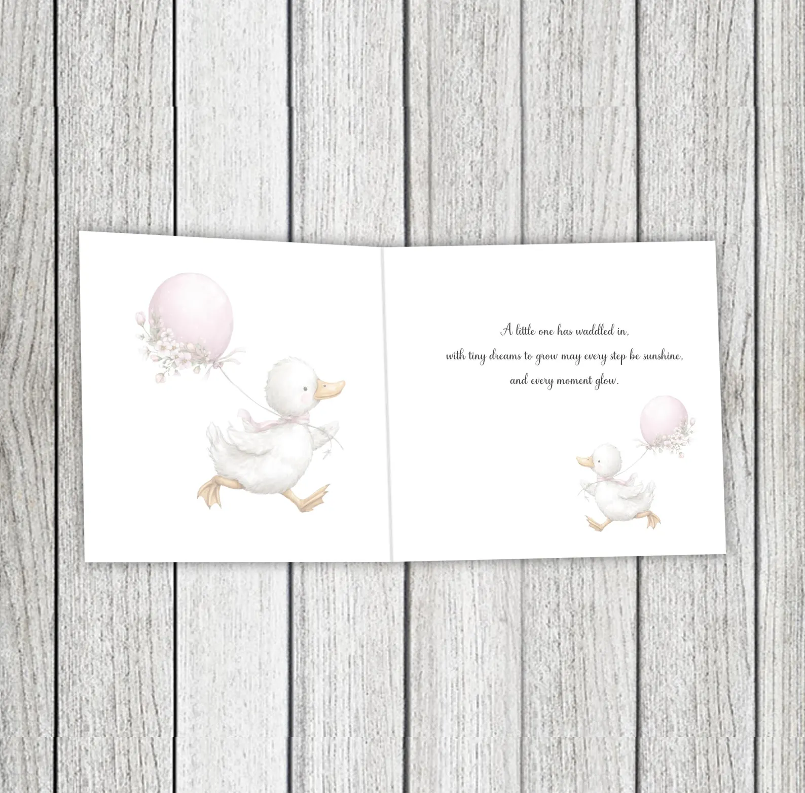 Cute Duckling New Baby Card - Image 2