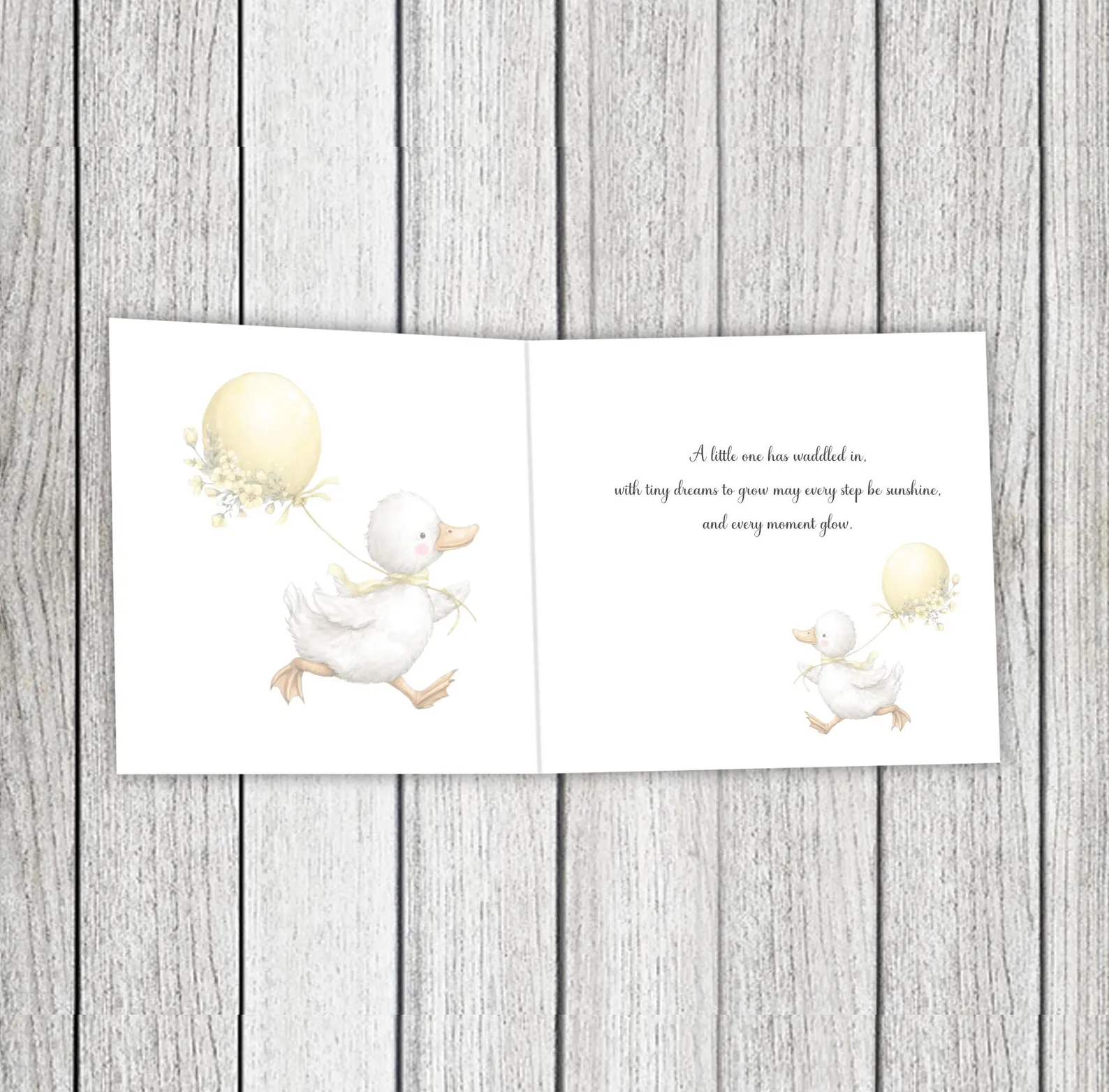 Cute Duckling New Baby Card - Image 4