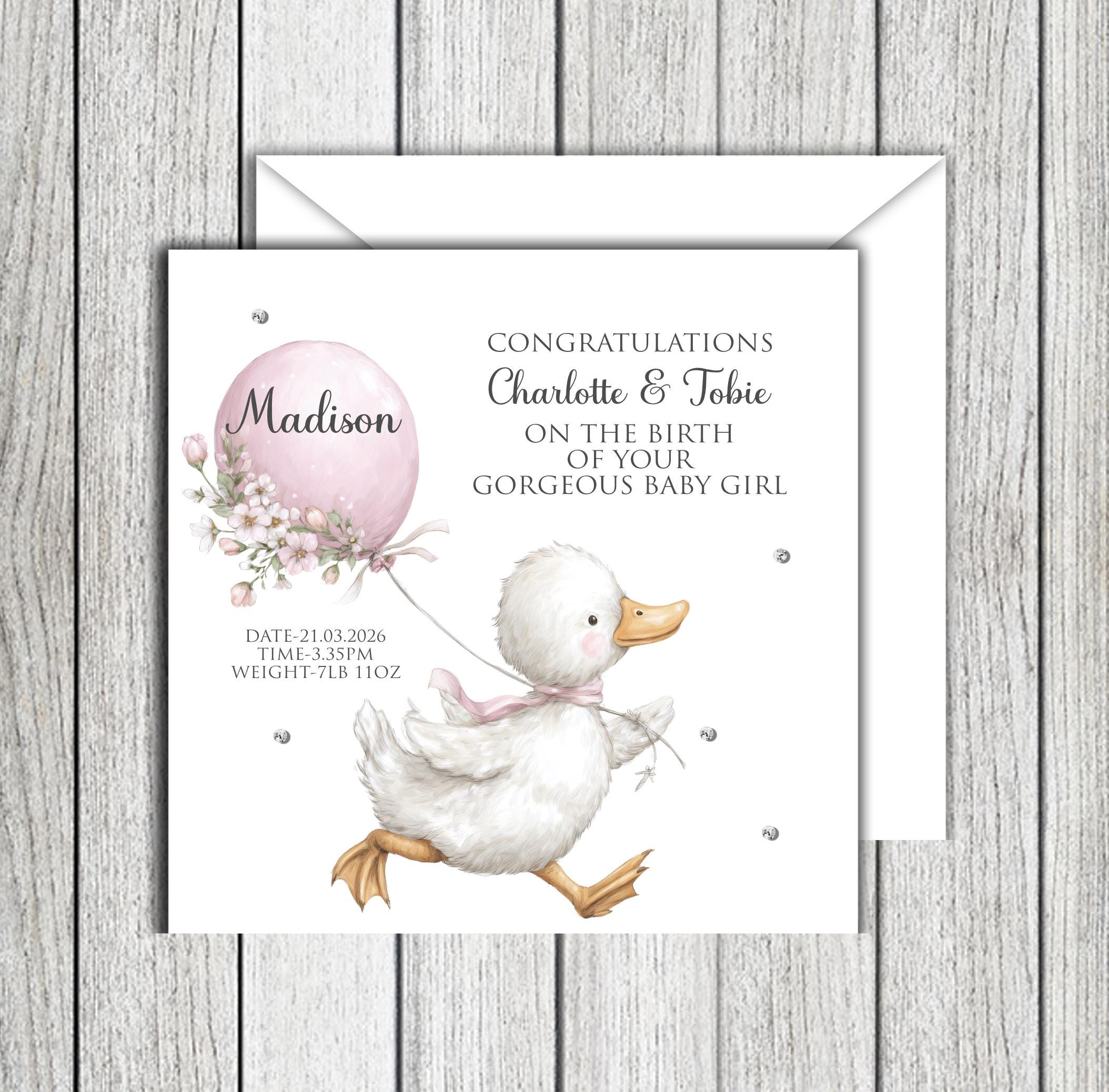 Cute Duckling New Baby Card
