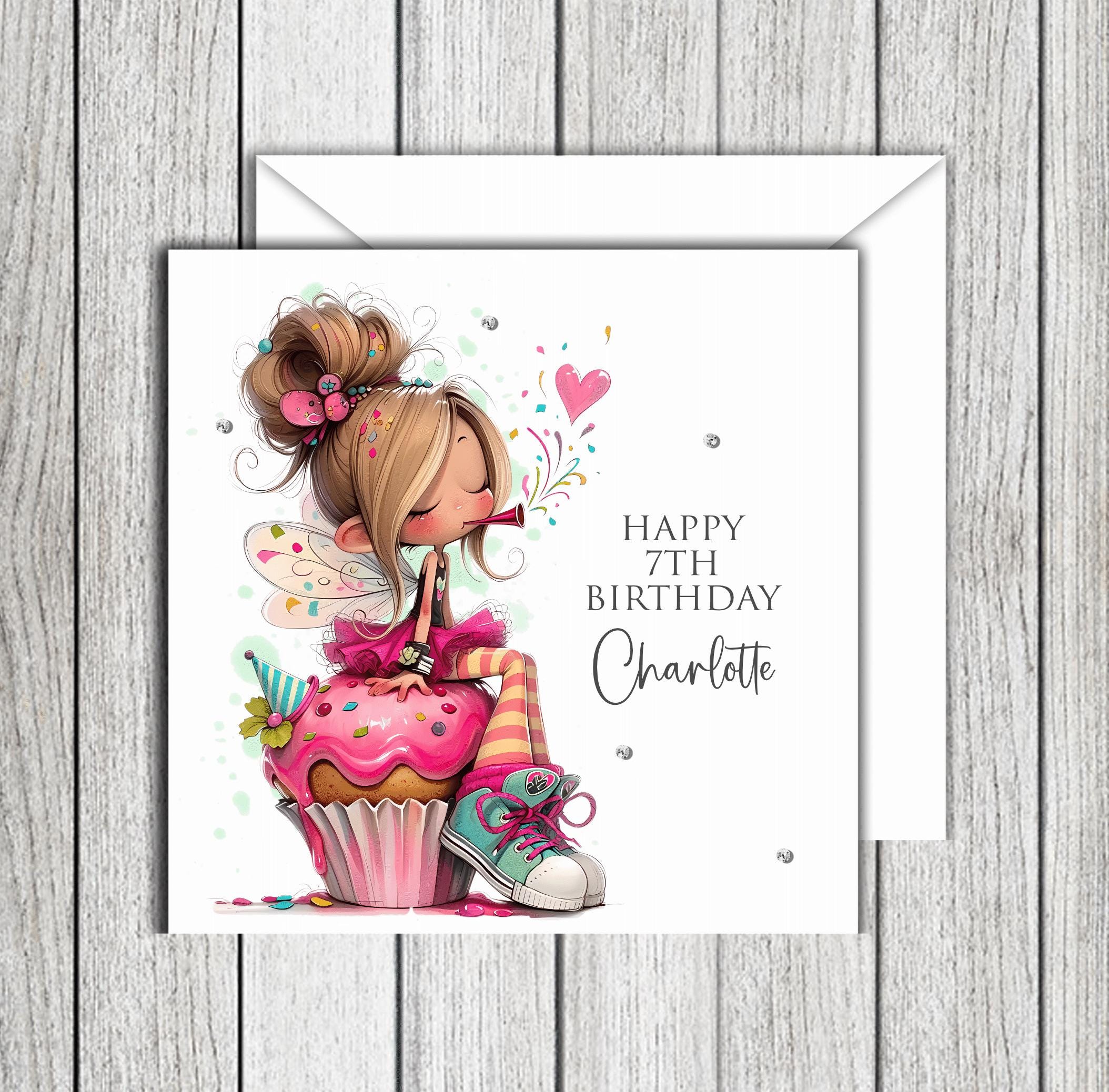 Cupcake Fairy Female Birthday Card