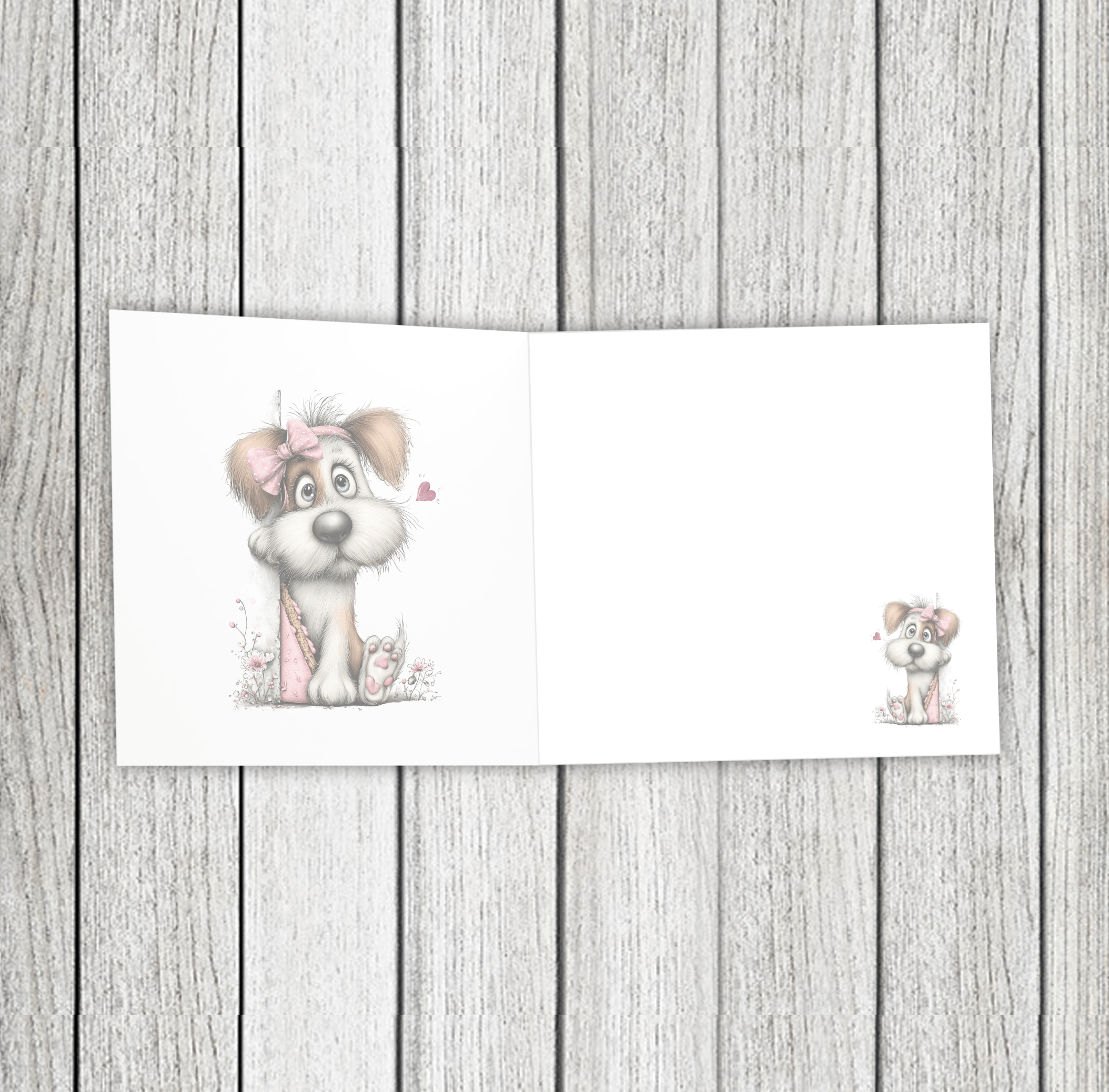 Quirky Peeping Dog Female Birthday Card - Image 2
