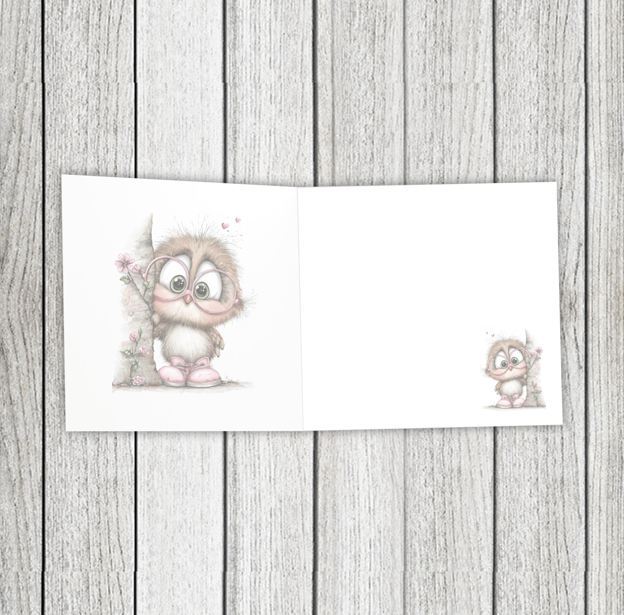 Quirky Peeping Bird Female Birthday Card - Image 2